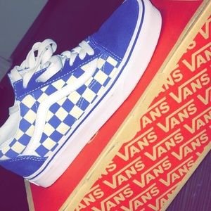 Old Skool vans ( blue and white checkered )